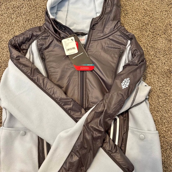 Gray & Charcoal Hooded Active Jacket
